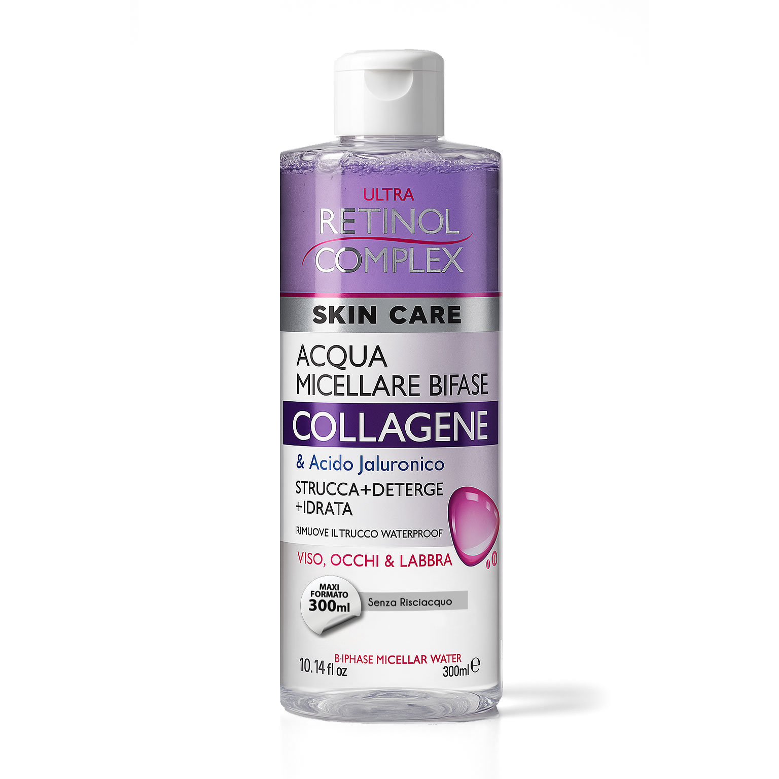 Acqua micellare bifase con collagene 300 ml Retinol Complex