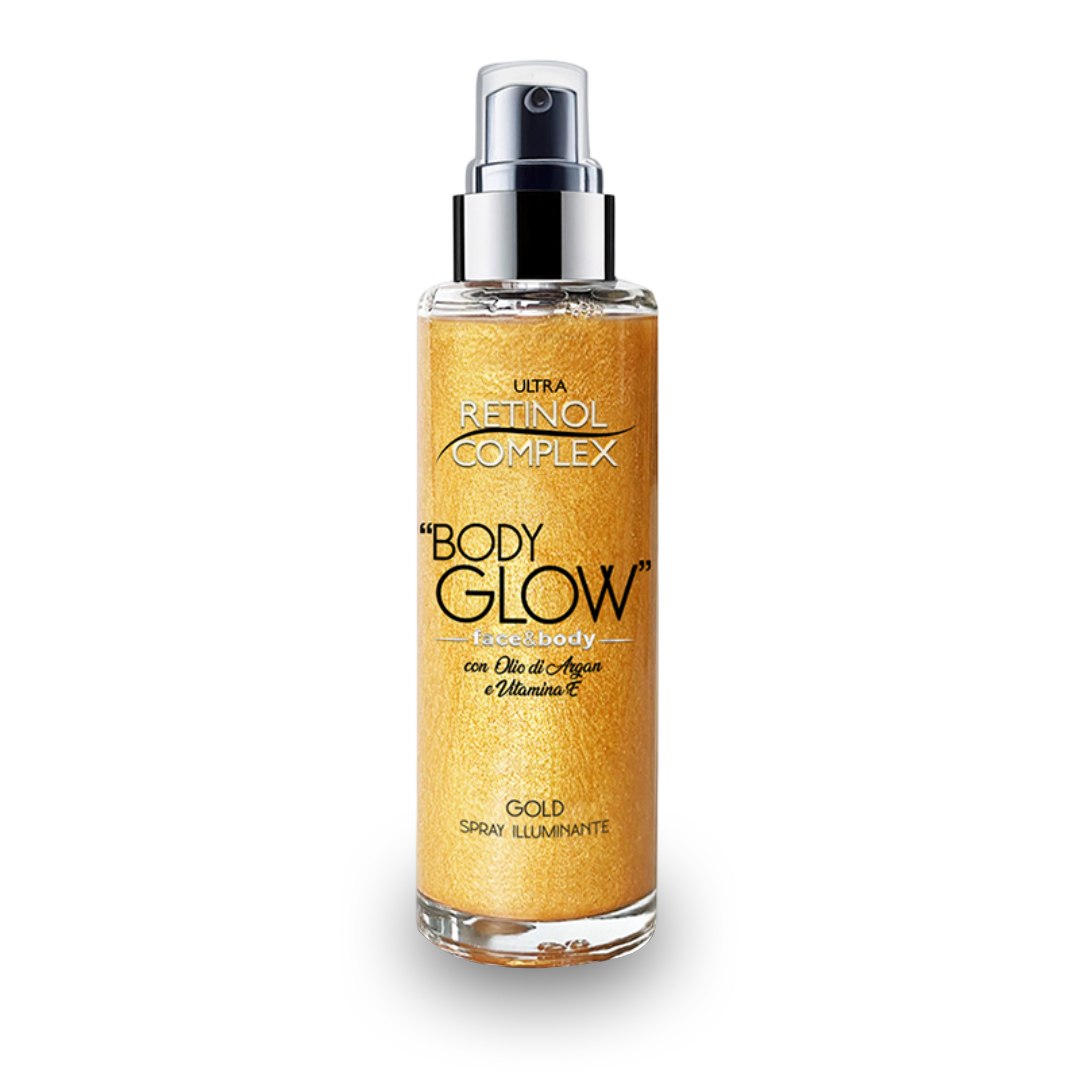 Body Glow spray illuminante corpo Gold 200 ml Retinol Complex