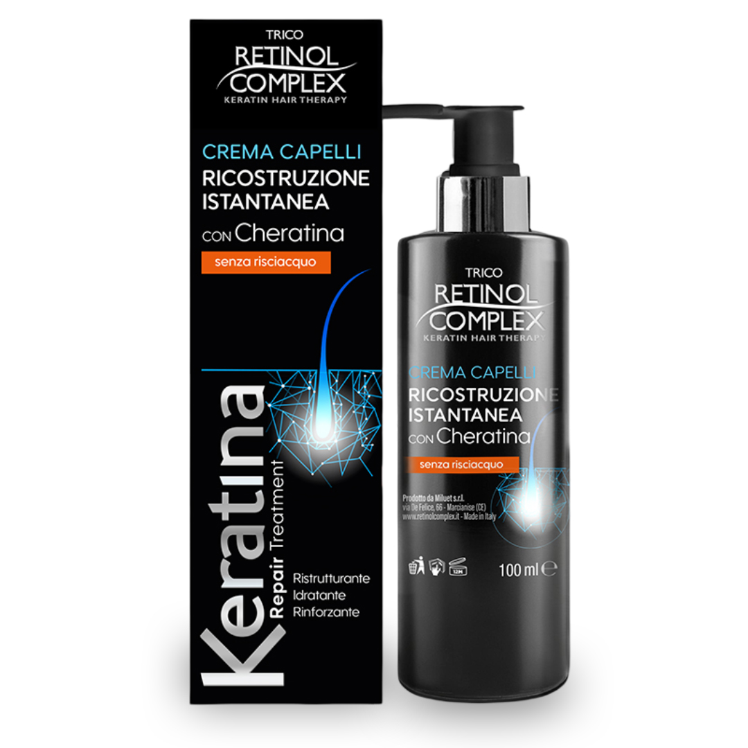 Crema capelli riparazione istantanea alla cheratina 100 ml Retinol Complex