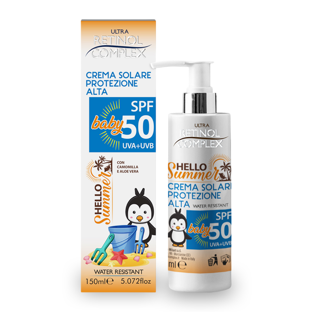 Crema solare SPF 50 Baby 150 ml Retinol Complex Crema solare SPF 50 Baby 150 ml Retinol Complex