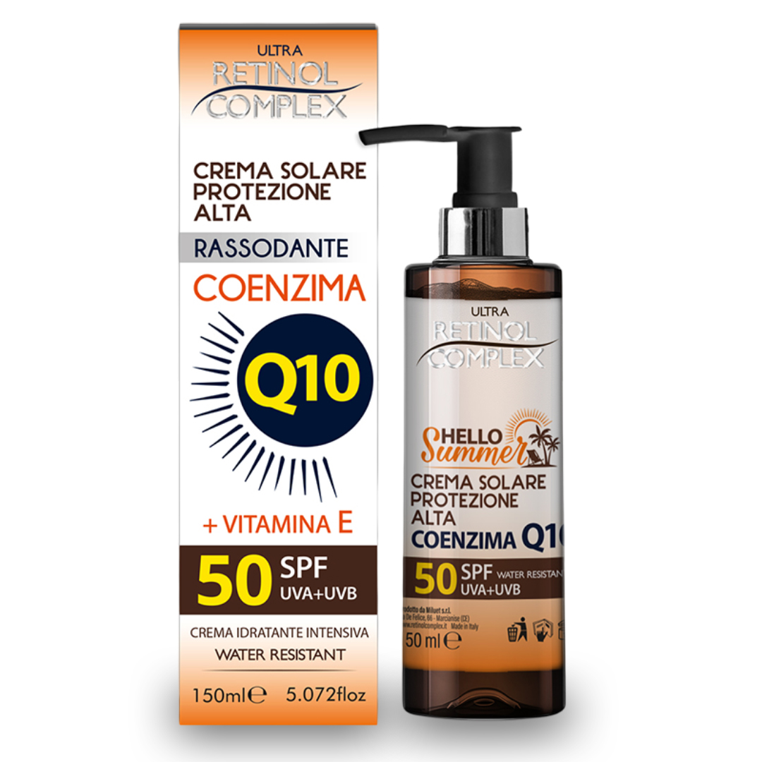 Crema solare Coenzima Q10 SPF 50 150 ml Retinol Complex