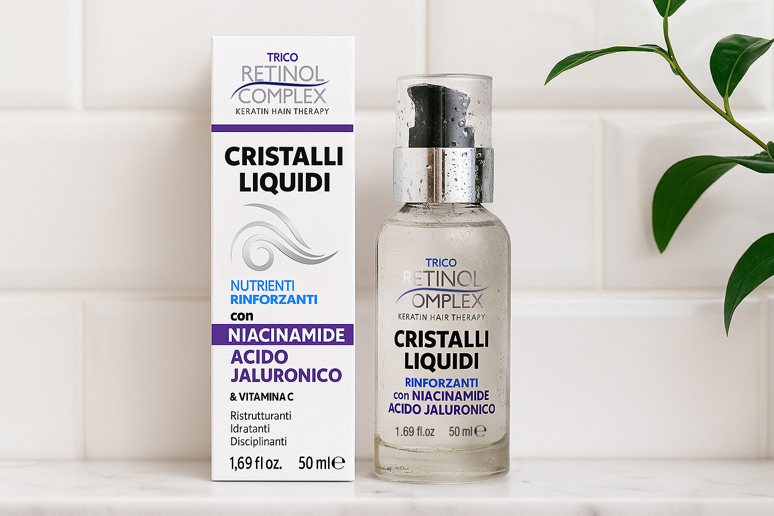 cristalli liquidi con niacinamide e acido jaluronico 50ml